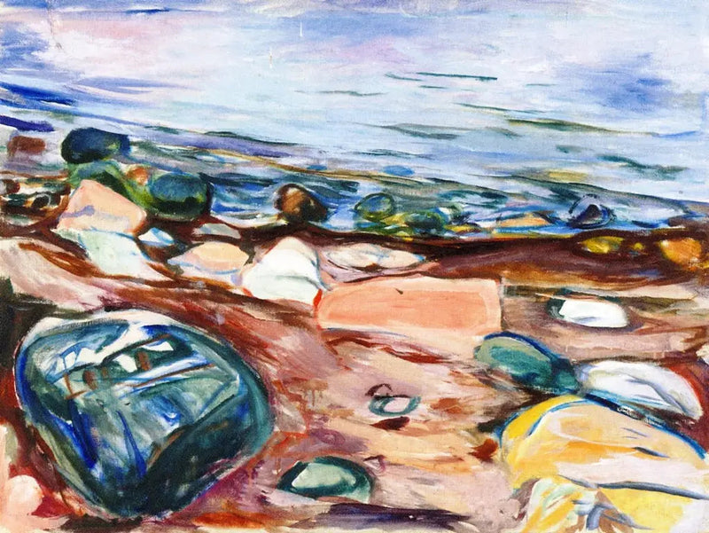 Strand og Klipper - Edvard Munch