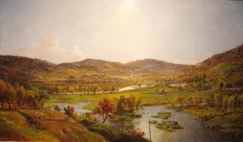 Sydneysletten med foreningen av elvene Susquehanna og Unadilla - Jasper Francis Cropsey