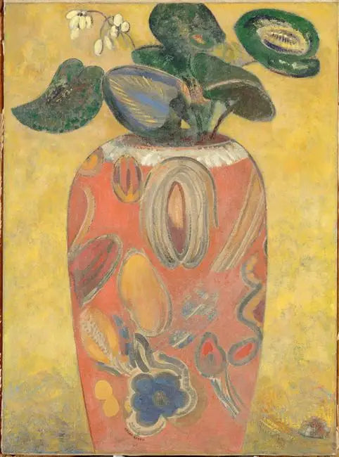 Grønn plante i en urne - Odilon Redon