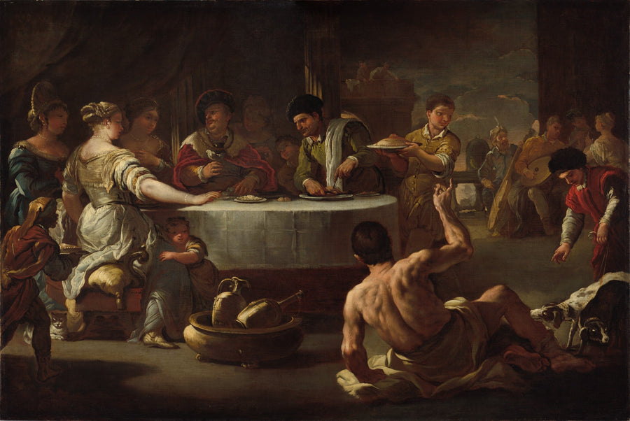 Dykking og Lazare - Luca Giordano