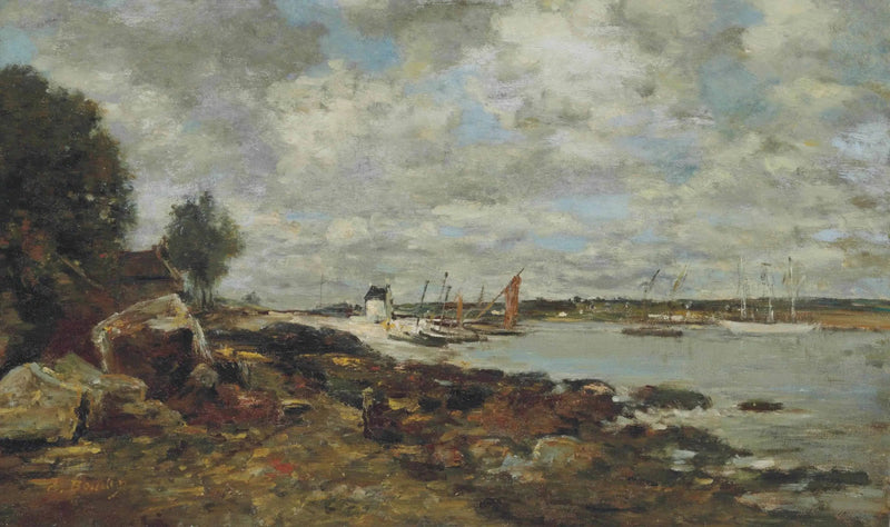 Plougastel, kysten ved bukten - Eugène Boudin