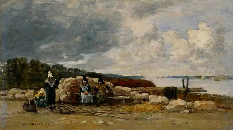 Plougastel: Rekerfiskere - Eugène Boudin