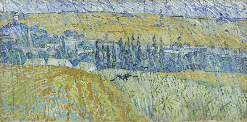 Landskap i Auvers under regnet - Vincent van Gogh