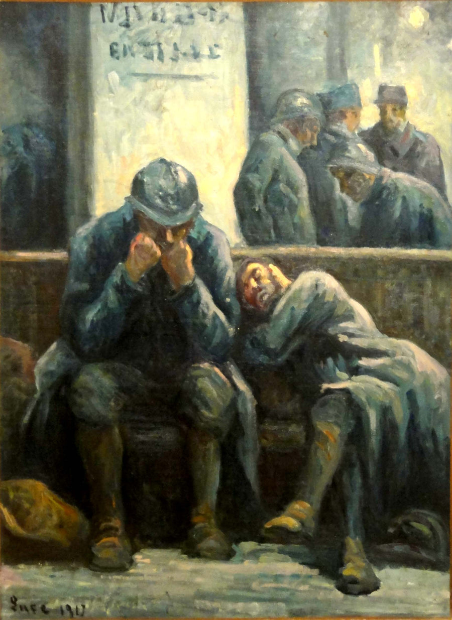 Poilus på Est-stasjonen - Maximilien Luce