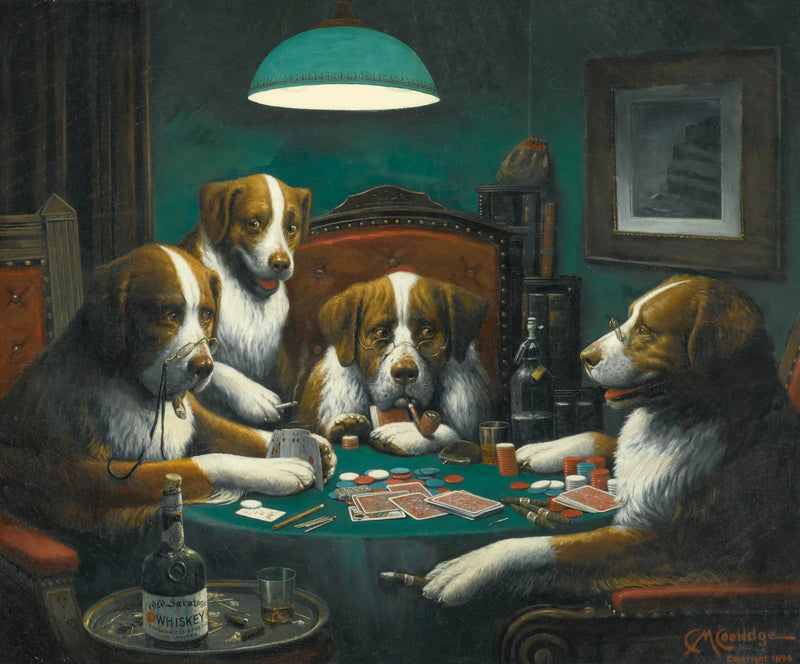 Poker Spill - Cassius Marcellus Coolidge

Source:
Poker Game - Cassius Marcellus Coolidge
