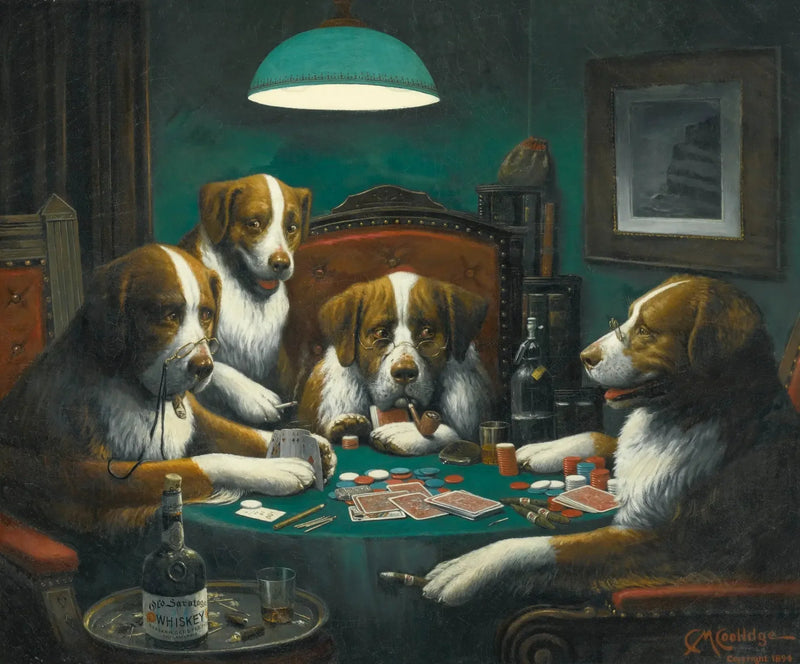 Poker Spill - Cassius Marcellus Coolidge

Source:
Poker Game - Cassius Marcellus Coolidge