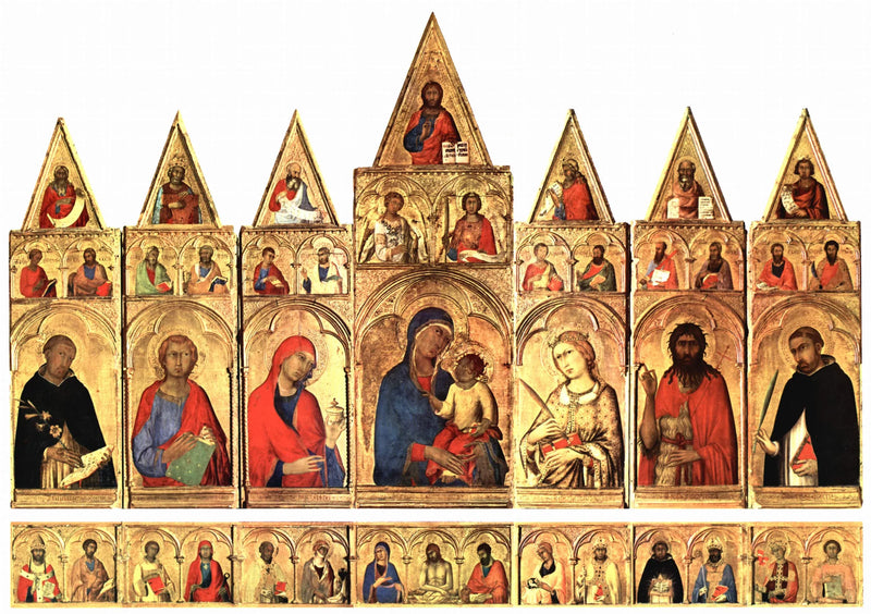 Polyptyk av Sankt Katarina av Alexandria - Simone Martini