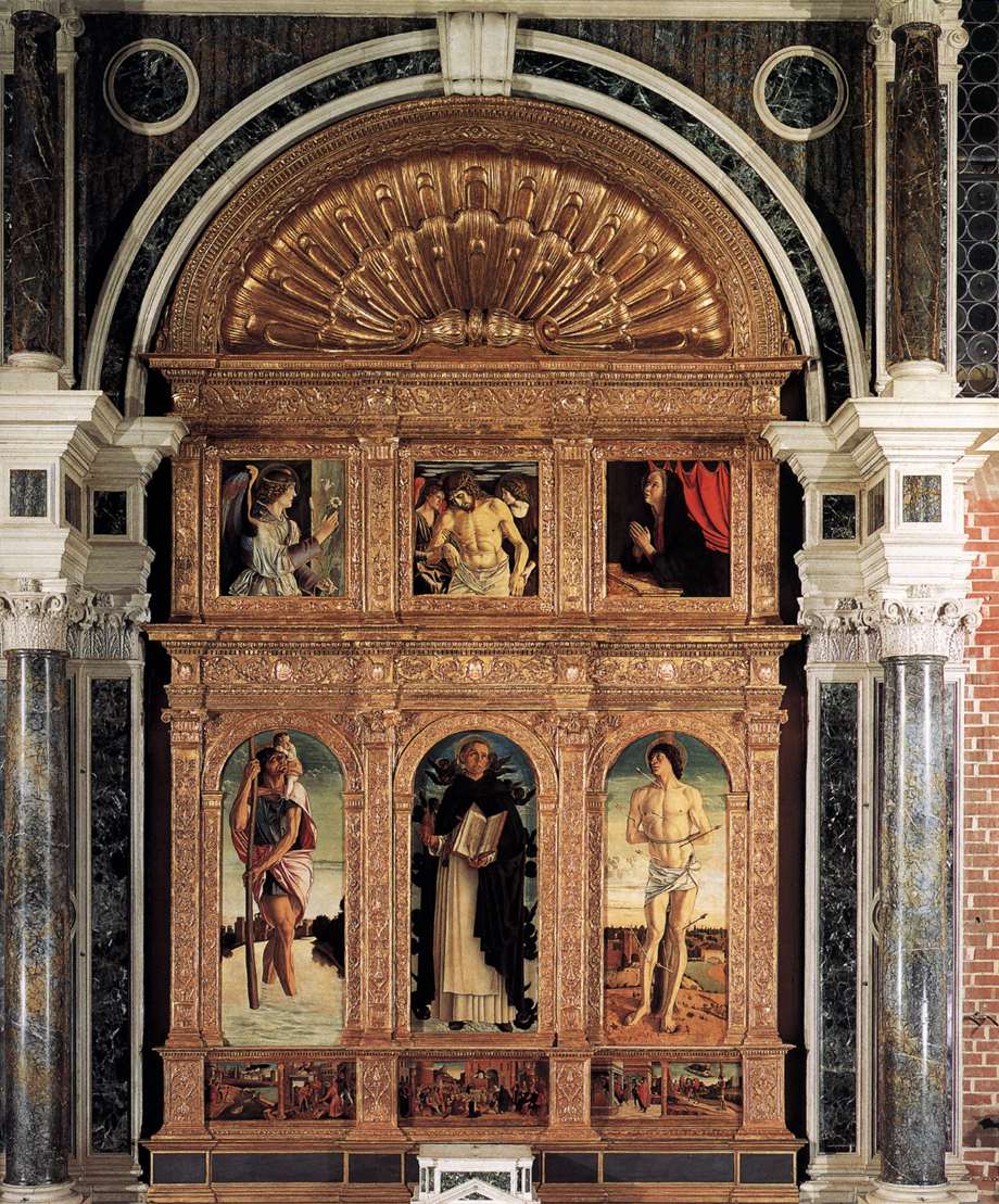 Polyptyque Saint Vincent Ferrier - Giovanni Bellini image 1 copie de tableau peinte à la main