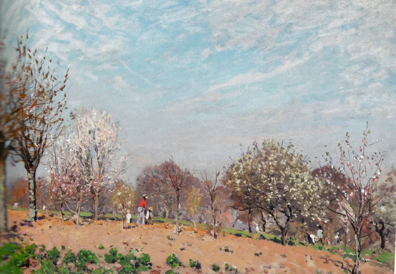 Blomstrende epletrær i Louveciennes - Alfred Sisley