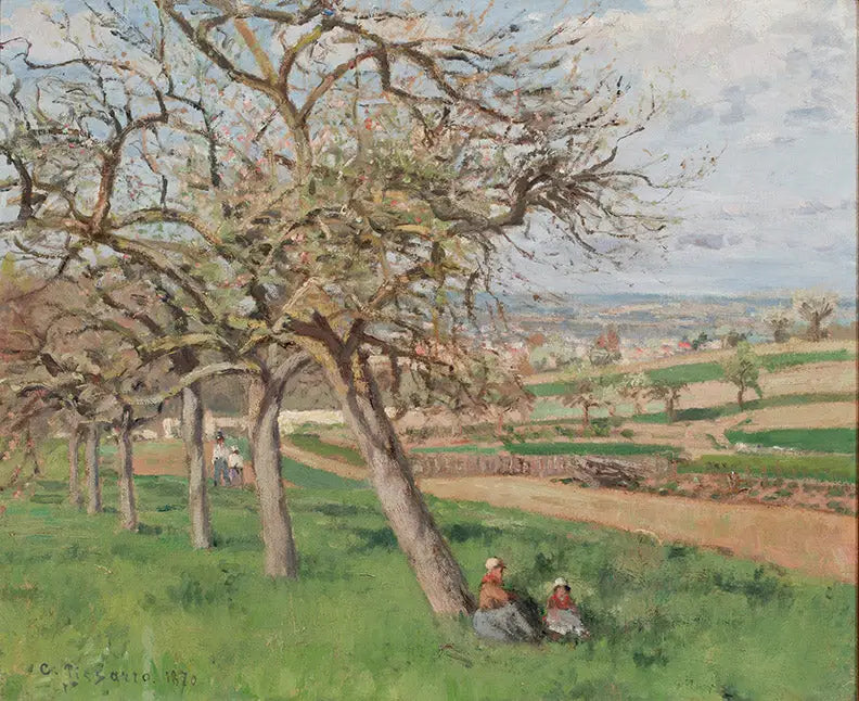 Blomstrende epletrær - Camille Pissarro