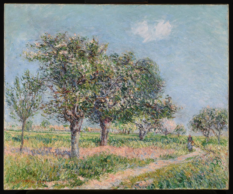 Blomstrende eplehager i Normandie - Gustave Loiseau