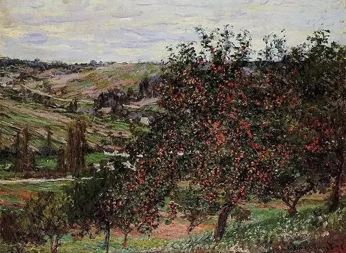Epletrær nær Vétheuil - Claude Monet