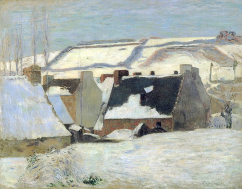 Pont-Aven under snøen - Paul Gauguin