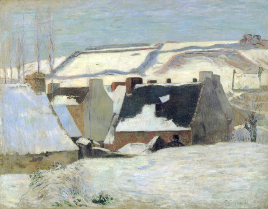 Pont-Aven under snøen - Paul Gauguin