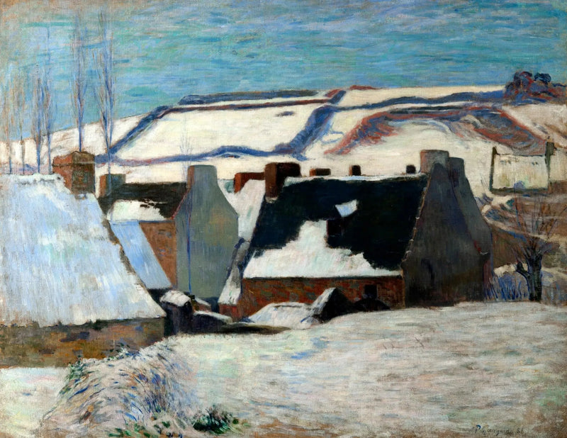Pont-Aven under snøen - Paul Gauguin