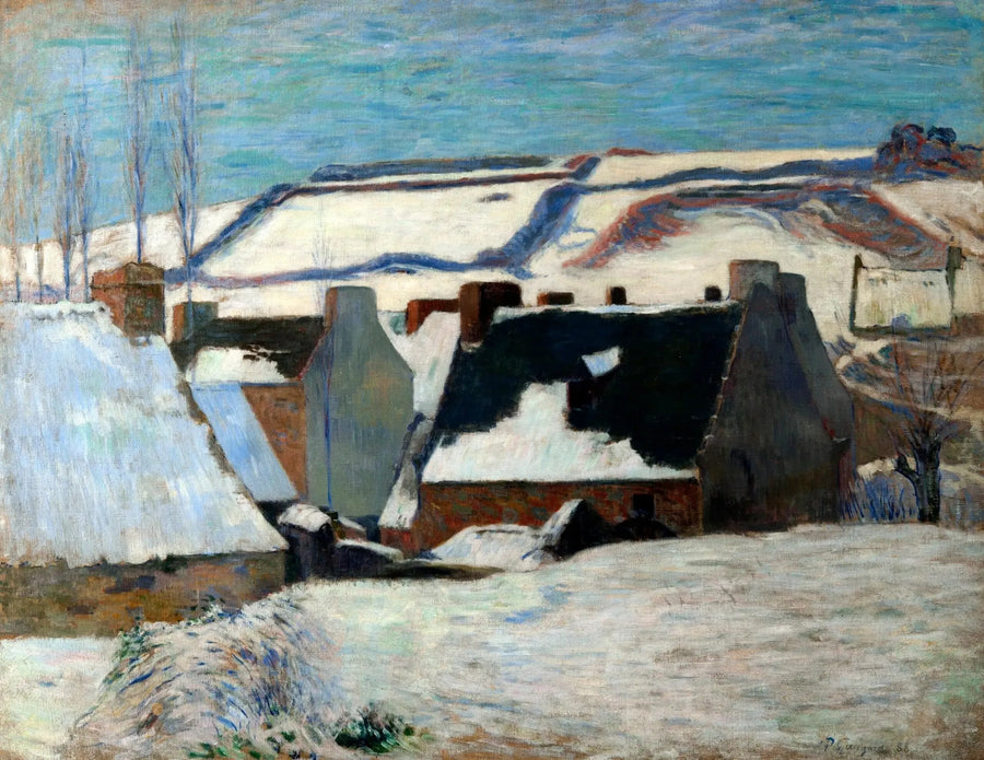 Pont-Aven under snøen - Paul Gauguin