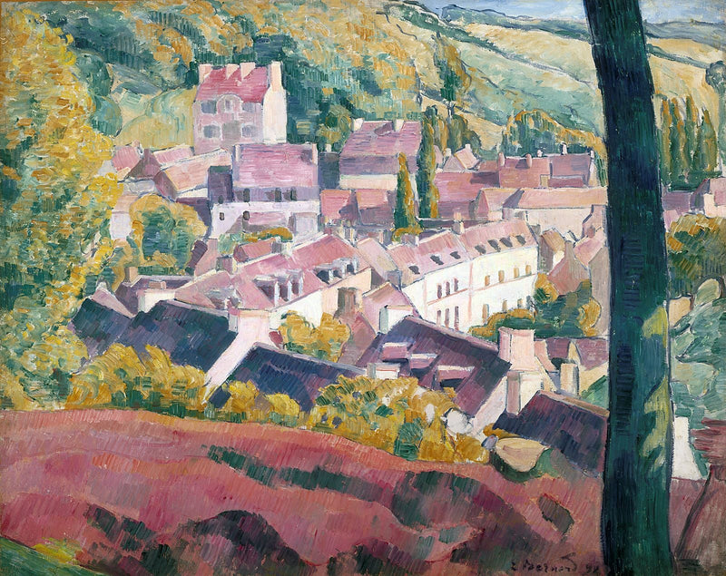 Pont-Aven sett fra Bois d'Amour - Émile Bernard