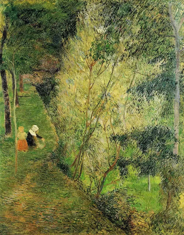 Pont-Aven-jente og barn i en skogbunn - Paul Gauguin