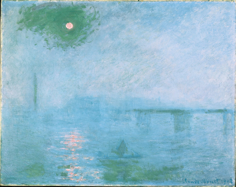 Charing Cross Bridge, tåke på Themsen W1554 - Claude Monet