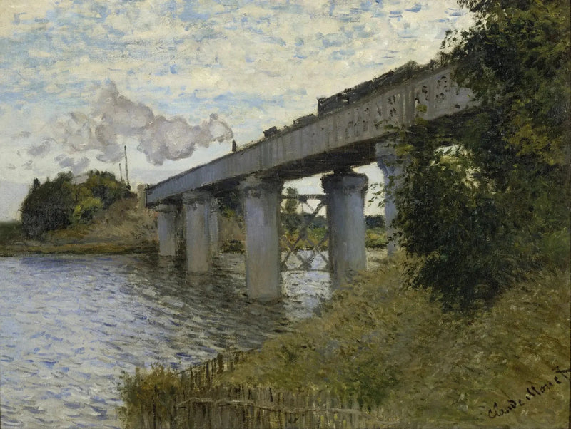 Jernbanebroen i Argenteuil W319 - Claude Monet