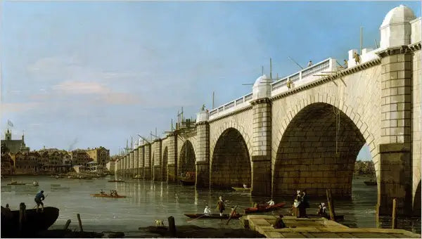 Pont de Westminster en construction depuis la culée sud-est - Canaletto - Alpha Reproduction