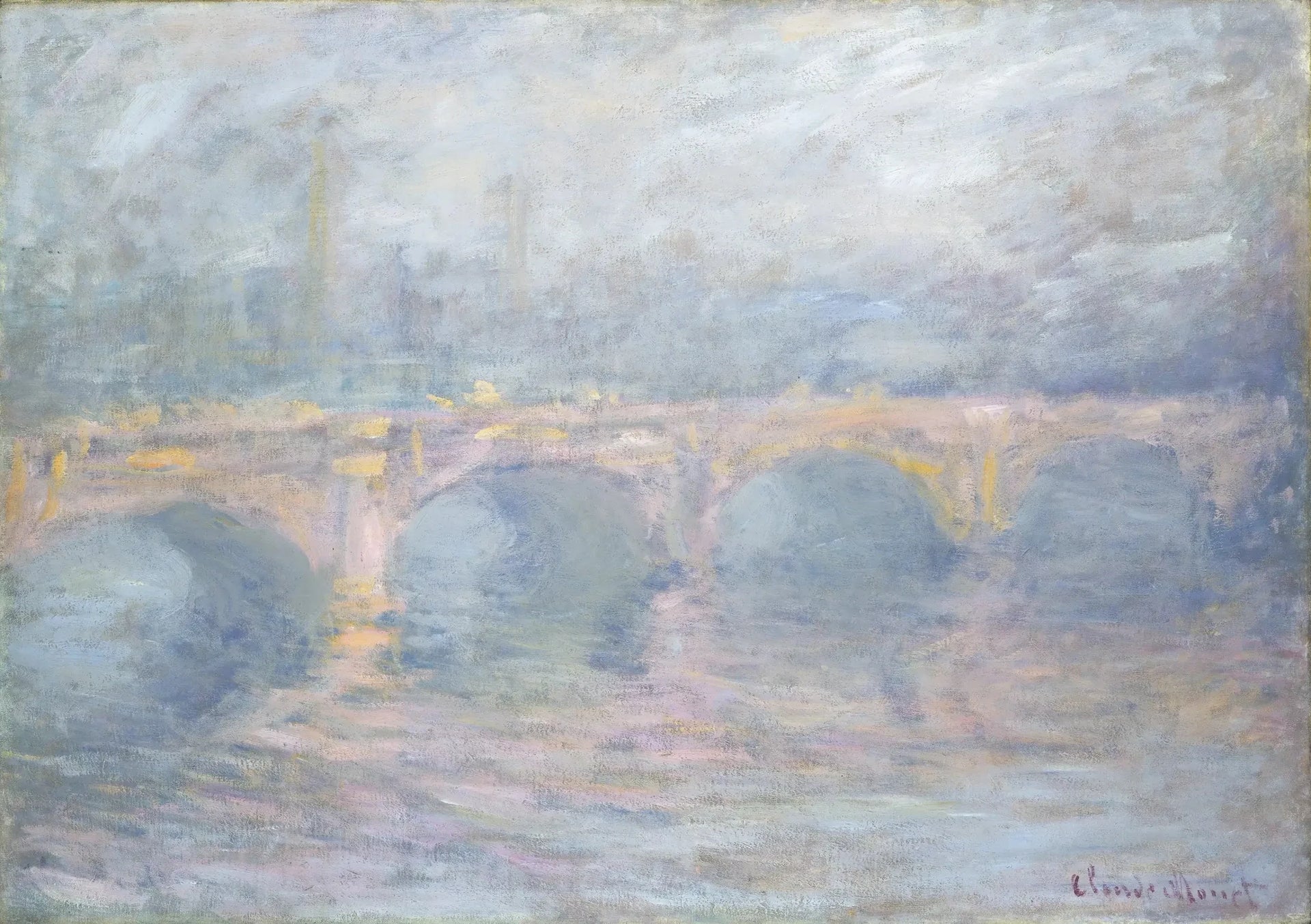 Le Pont de Waterloo, effet rose de Claude Monet, 1904 – National Gallery of Art 1983.1.28, Wildenstein 1583