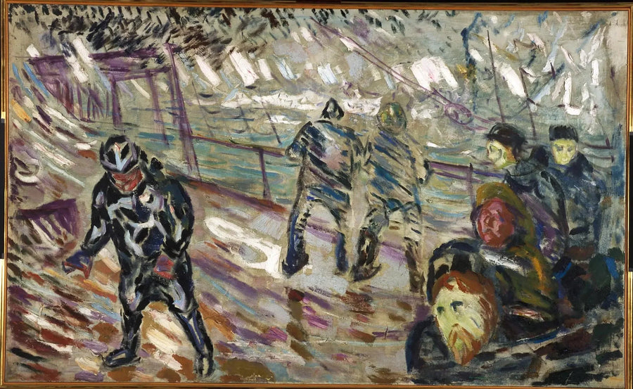 Skipbrygge i stormen - Edvard Munch