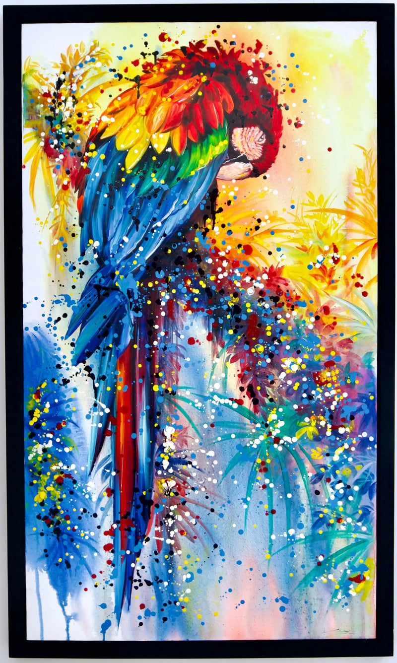 Pop Art papegøye  | 80 x 140 cm