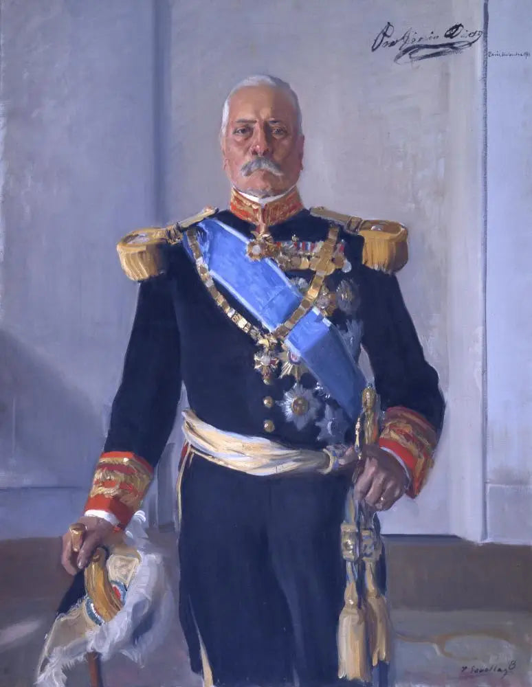 Porfirio Díaz, tidligere president i Mexico - Joaquín Sorolla