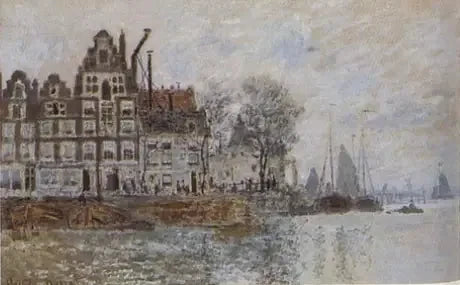 Le Port d’Amsterdam, vers 1873, par Claude Monet