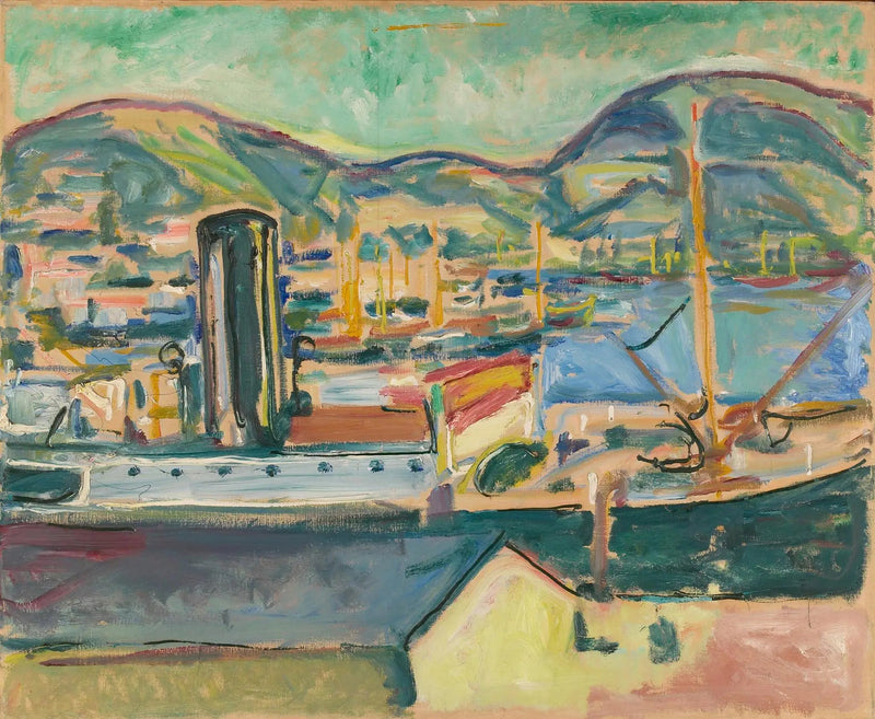 Bergen havn - Edvard Munch