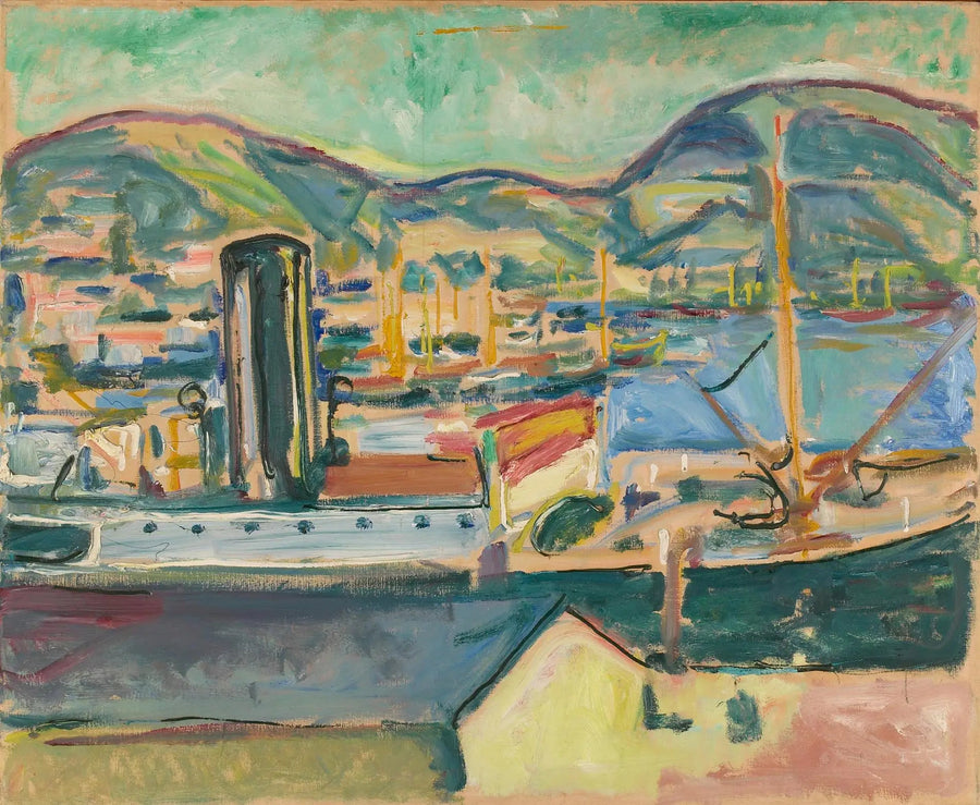Bergen havn - Edvard Munch