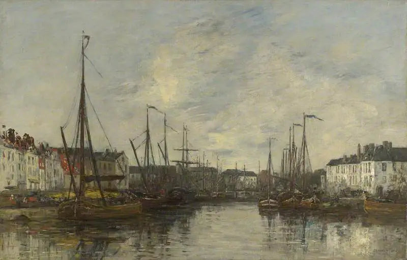 Brygge i Brussel - Eugène Boudin
