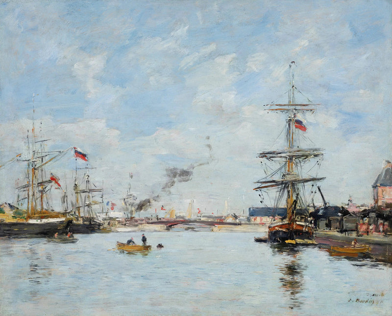 Deauville havn, høyvann - Eugène Boudin