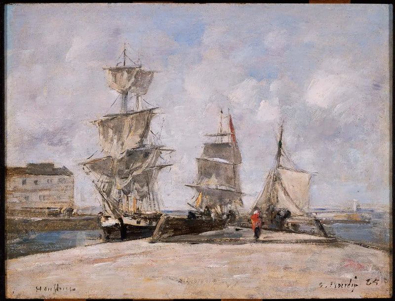 Honfleur havn - Eugène Boudin