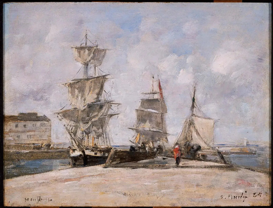 Honfleur havn - Eugène Boudin