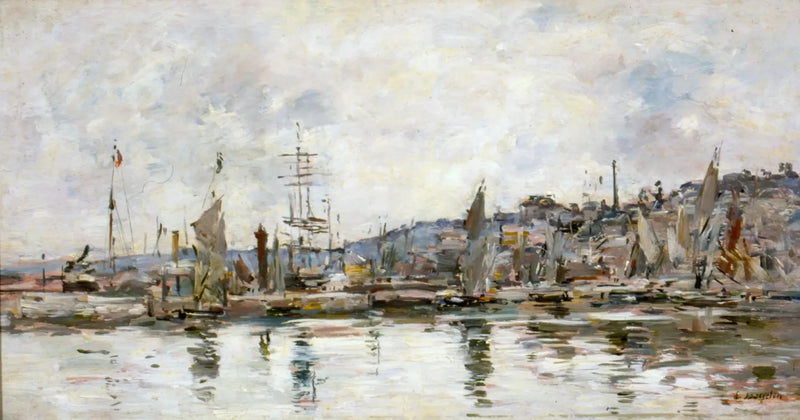 Honfleur havn - Eugène Boudin