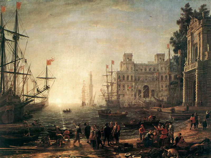 Havneområde med Villa Médicis - Claude Lorrain