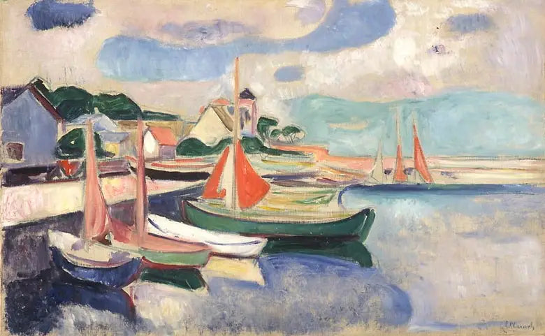 Reproduction du tableau « port de Taarbæk - Edvard Munch » par Alpha Reproduction en peinture à l’huile
