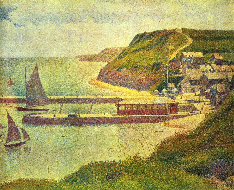 Port-en-Bessin, havn, høyvann - Georges Seurat