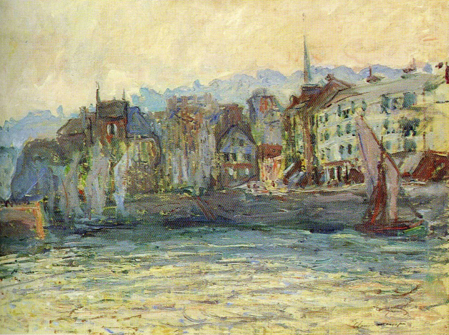 Havnen i Honfleur, Saarlandmuseum W1845 - Claude Monet