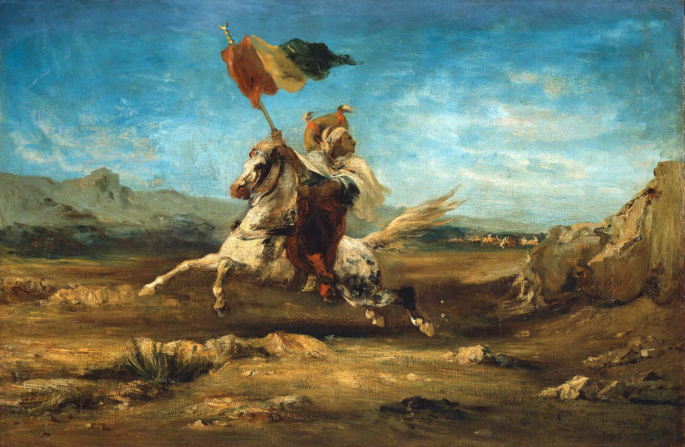 porte-étendard - Eugène Fromentin image 1 tableau peint à l’huile sur toile