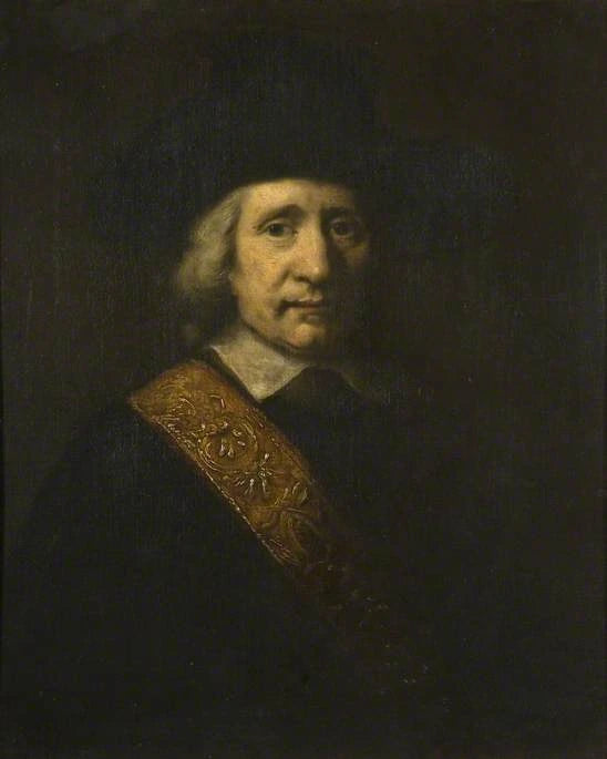 Portrett av mann (Standartenbærer, Floris Soop, 1604–1657) - Rembrandt