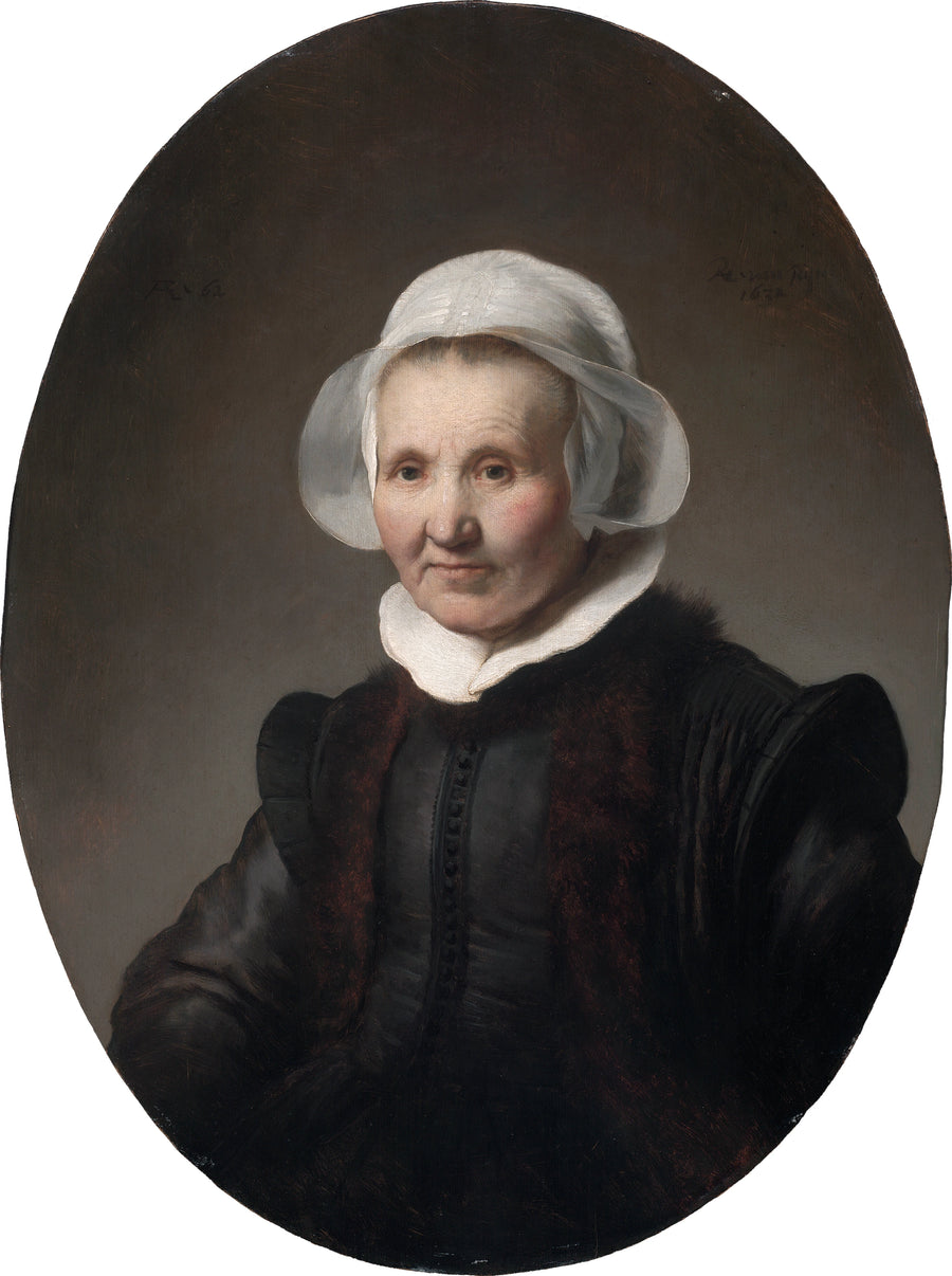 Portrett av en 62 år gammel kvinne, kanskje Aeltje Pietersdr Uylenburgh - Rembrandt