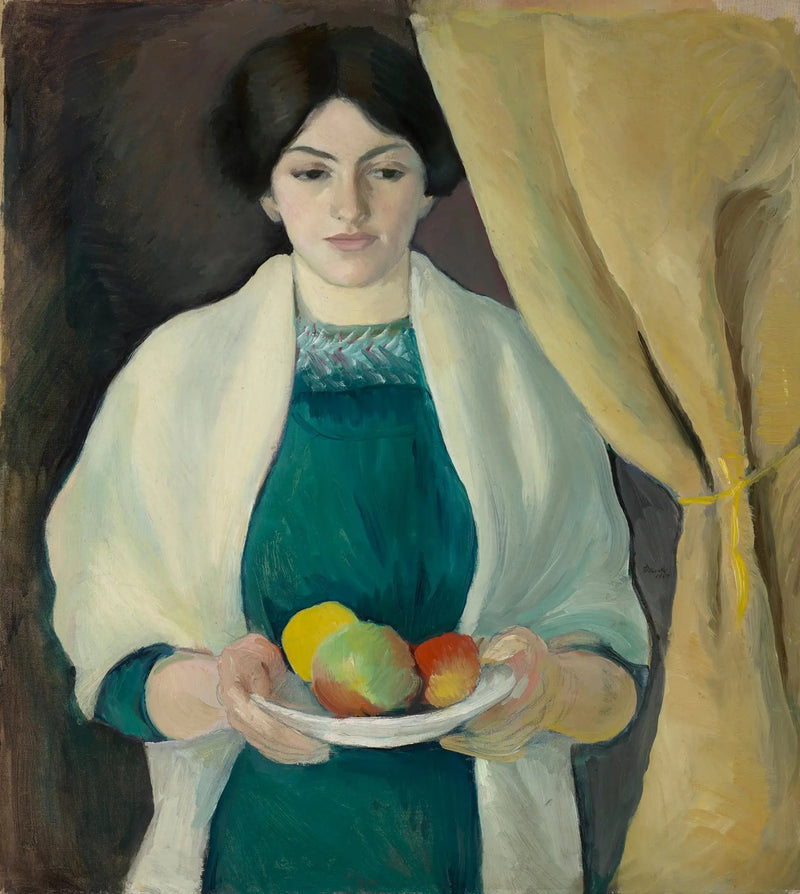 Portrett med epler - August Macke