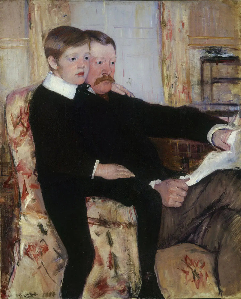 Portrett av Alexander J. Cassatt og hans sønn, Robert Kelso Cassatt - Mary Cassatt