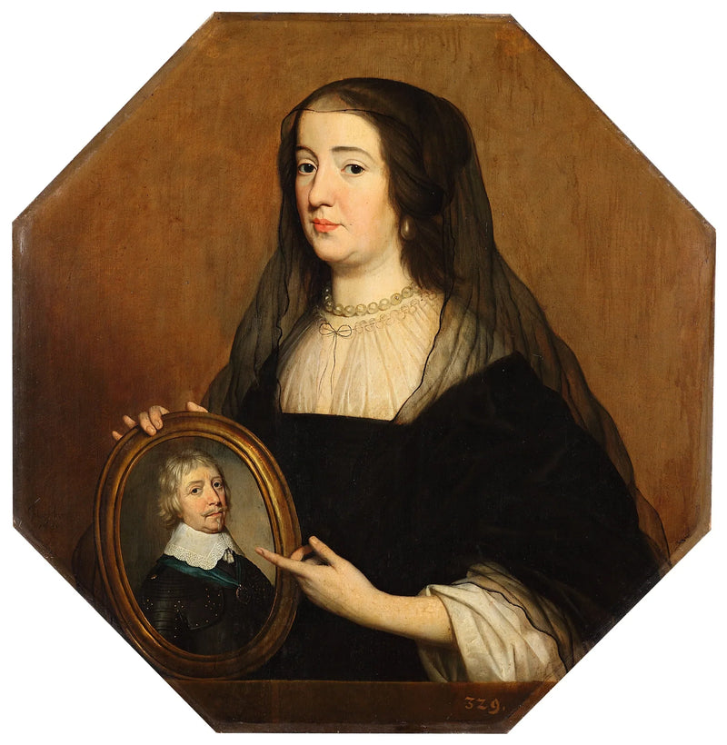Portrett av Amalia van Solms (1602-1675) - Gerrit van Honthorst
