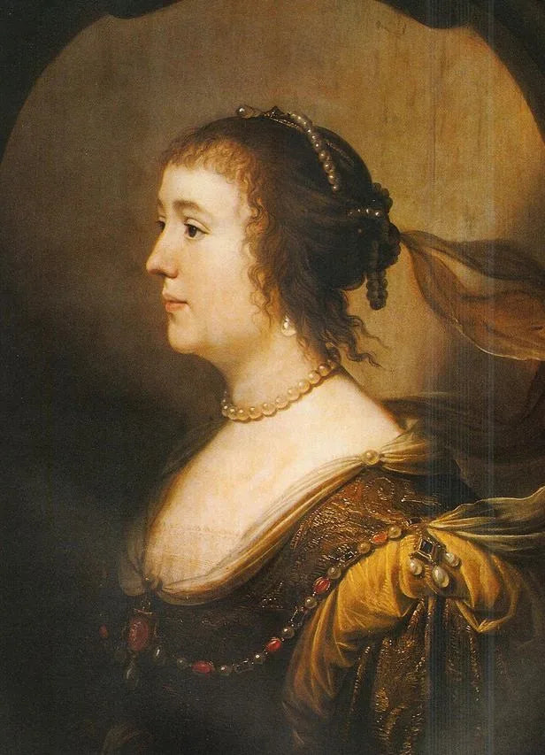 Portrett av Amalia van Solms (1602-1675) - Gerrit van Honthorst