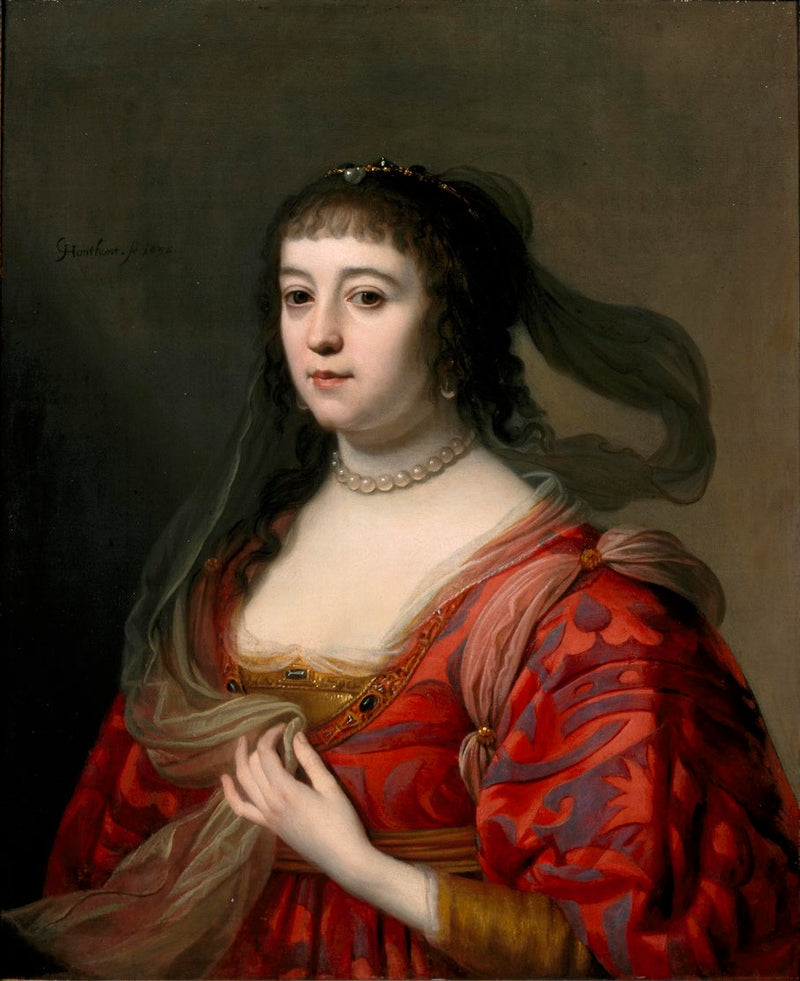 Portrett av Amalia van Solms - Gerrit van Honthorst