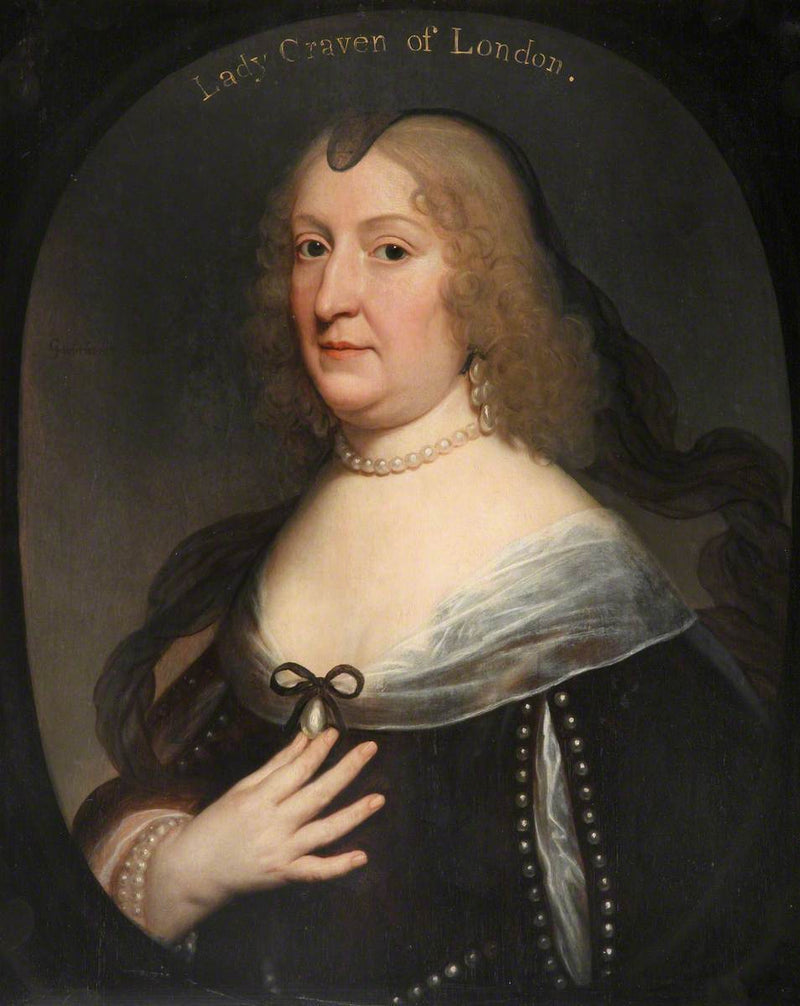 Portrett av Amalie Elisabeth von Hanau-Münzenberg (1602-1651) - Gerrit van Honthorst